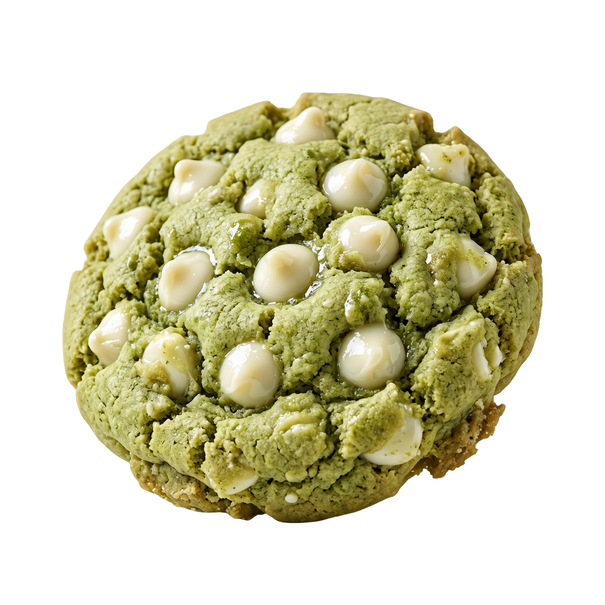 Tasse de matcha vert de Mamy Cookies avec thé en poudre vert dans un bol blanc, mise en scène élégante et naturelle